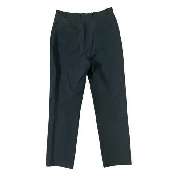 St. John Sport Black Straight Leg Jeans 8 - Picture 5 of 11